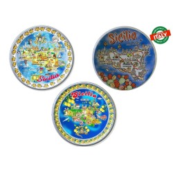 MAGNETE PIATTINO CERAMICA MAPPA MADE IN ITALY